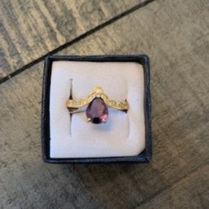 Bomb Party Ring Lab Created Amethyst Size 9 Brand New in Box